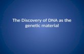 The Discovery of DNA as the genetic material. Frederick Griffith.
