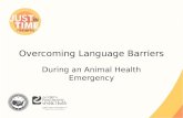 Overcoming Language Barriers During an Animal Health Emergency.