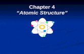 Chapter 4 Atomic Structure. Introduction to the Atom and Atomic Models.