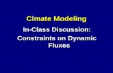 Clmate Modeling In-Class Discussion: Constraints on Dynamic Fluxes.
