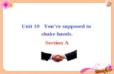 Unit 10 Youre supposed to shake hands. Section A.