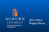 Critical Design Review Presentation 2013-2014 Project Nova.