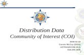 1 Distribution Data Community of Interest (COI) 2009-02-18 Connie McCoy (DISA) USTRANSCOM J6-A 618-229-1805.