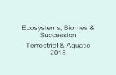 Terrestrial  Aquatic 2015 Ecosystems, Biomes  Succession.