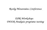 Rocky Mountains Conference EPR Workshop: DEER Analysis programs testing.