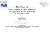 The Role of Transparency International in Fighting Corruption in Infrastructure by Donal O Leary Senior Advisor Transparency International Berlin, Germany.