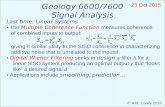 Geology 6600/7600 Signal Analysis 23 Oct 2015