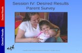 Copyright  2014 California Department of Education  All rights reserved. Desired Results 1 Session IV: Desired Results Parent Survey.
