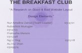THE BREAKFAST CLUB A Research on Good  Bad Website Layout Design Elements. Nur Amalina Zainol (Team Leader) 0314721 Rubashini Murugan 0314723 Pratiusha.