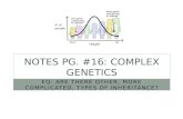 Notes Pg. #16: Complex Genetics