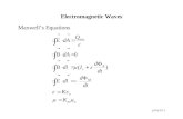 P212c33: 1 Electromagnetic Waves Maxwells Equations.