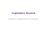 Legislative Branch Chapter 5: Organization of Congress.