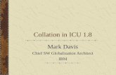 Collation in ICU 1.8 Mark Davis Chief SW Globalization Architect IBM.