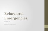 Behavioral Emergencies Chapter 33 Guillermo De La Renta