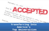 Transferring Into America’s Top Universities Transferring Into America’s Top Universities.