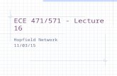 ECE 471/571 - Lecture 16 Hopfield Network 11/03/15.