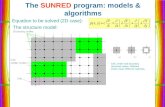 The SUNRED program: models & algorithms Equation to be solved (2D case): The structure model: Cell,…