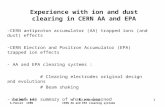 1 st March 2007 A.Poncet CERN ECL2 workshop CERN AA and EPA clearing systems 1 Experience with ion and…