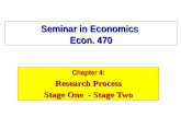 Seminar in Economics Econ. 470 Chapter 4: Research Process Stage One - Stage Two.