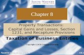 Taxation of Business Entities C8-1 Chapter 8 Property Transactions: Capital Gains and Losses, Section…