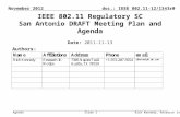 Doc.: IEEE 802.11-12/1343r0 AgendaRich Kennedy, Research In Motion IEEE 802.11 Regulatory SC San Antonio…