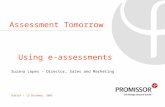 Using e-assessments Dublin – 13 October, 2005 Suzana Lopes – Director, Sales and Marketing Assessment…