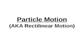 Particle Motion (AKA Rectilinear Motion). Vocabulary Rectilinear Motion –Position function –Velocity…