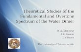 Theoretical Studies of the Fundamental and Overtone Spectrum of the Water Dimer D. A. Matthews J. F.…