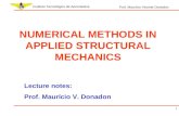 NUMERICAL METHODS IN APPLIED STRUCTURAL MECHANICS