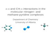 -  and CH-  interactions in the molecular nitrogen- and methane-pyridine complexes Department…