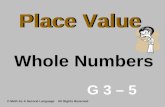 Place Value Whole Numbers Place Value © Math As A Second Language All Rights Reserved G 3 – 5.