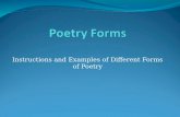 Instructions and Examples of Different Forms of Poetry.