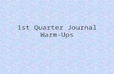 1st Quarter Journal Warm-Ups. Journal 1- [Number each the top] If you could change two things about…