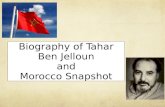 Biography of Tahar Ben Jelloun and Morocco Snapshot.