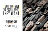 (Got to) give the people what they want - Amazon Search Summit June 2017