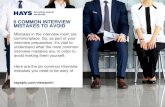 6 common interview mistakes to avoid