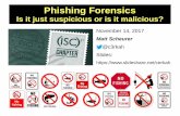 (ISC)2 Cincinnati Tri-State Chapter: Phishing Forensics - Is it just suspicious or is it malicious?