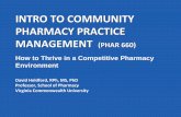 Introduction to Community Pharmacy Practice Management