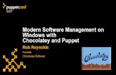 PuppetConf 2017: Modern Software Management on Windows with Chocolatey and Puppet- Rob Reynolds, Chocolatey