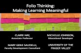 Encouraging Folio-Thinking: Capturing the Learning with e-Portfolio