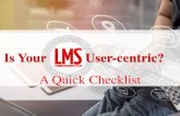 Is Your LMS User-centric? A Quick Checklist
