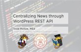 Centralizing News through WordPress REST API