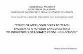 Study of methodologies to teach English as a foreign language (EFL) to Indigenous Graduates from High-School