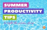 Summer Productivity Tips to Fight the Summer S
