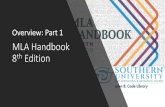 MLA Handbook 8th edition: Overview