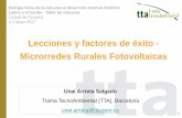 Panama | May 2017 | Lecciones y factores de éxito - Microrredes Rurales Fotovoltaicas