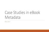 BEA 2017 Case studies in ebook metadata