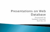 Presentations on web database