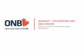 ONB Webinar - CETA Briefing Session and Q&A