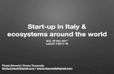 Start-ups in Italy and ecosystems around the world (v. 2017-2018 eng)